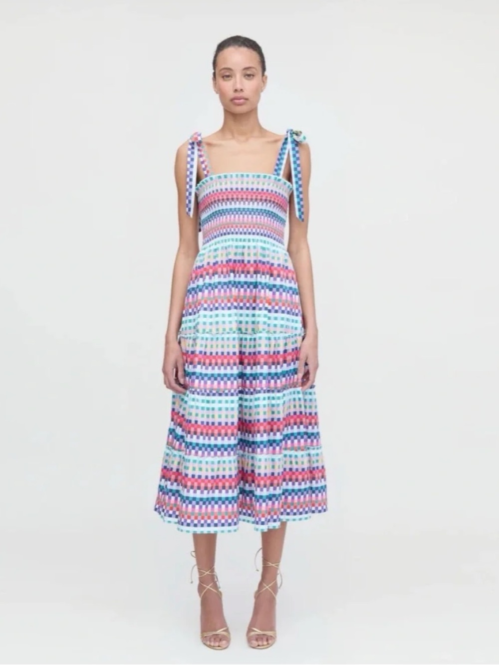 NWOT Hill House Ribbon Ellie Dress in Multi Gingham